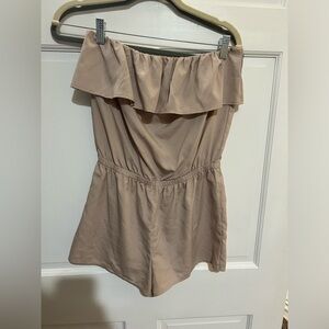 F21 BEIGE ROMPER